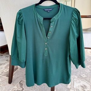 Veronica Beard Coralee Puff Sleeve Top